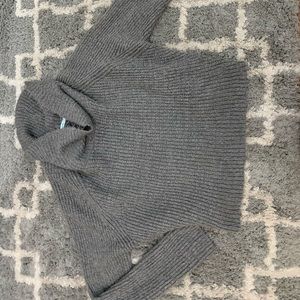 Urban Outfitters Grey Ribbed Cropped Sweater
